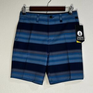 Volcom Hybrid Frickin Cross Shred Static Shorts Blue Mens Youth NWT‎ Sz 28 (16)